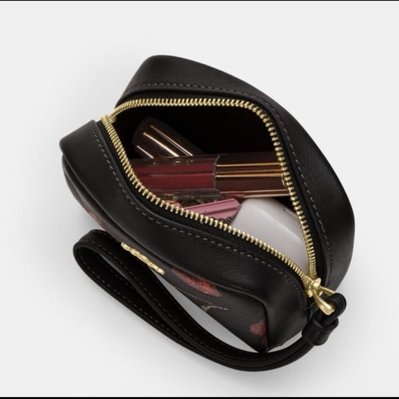 Coach Pouch Wristlet With Cherry Print NWT - Picture 3 of 8
